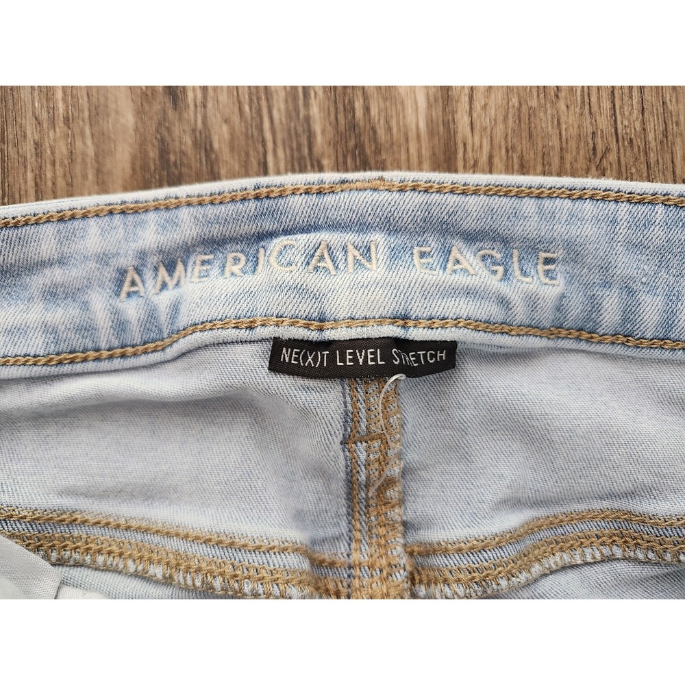 American Eagle Jeans Next Level Stretch 26 x 26 Jegging Distressed Destroyed - Picture 2 of 16